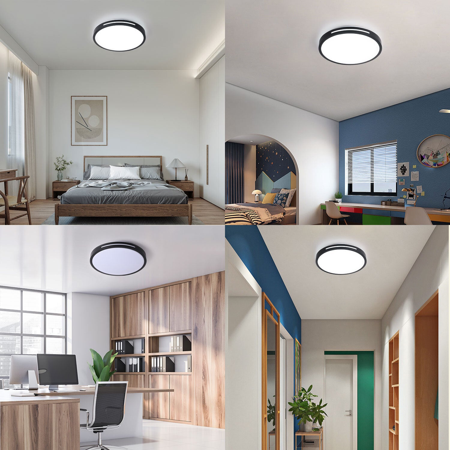 Modern Round LED Ceiling Light – 12W/18W, Cool White