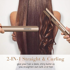 2-in-1 Professional Hair Straightener & Curler – Fast, Long-Lasting Salon Results