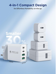 Fast USB-C Charger Plug – Dual Port PD Power Adapter for iPhone & Android Devices