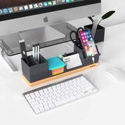 Adjustable Desk Organiser Caddy – Office Supplies Holder with Phone & Pen Storage