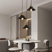 3-Light Vintage Industrial Ceiling Pendant Lamp White