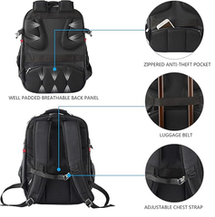 Travel Laptop Backpack – Water Resistant Anti-Theft USB Charging Bag for Work & School