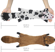 Dog Squeaky Toys 5 Pack – No Stuffing Plush Crinkle Chew Toys for Medium & Large Dogs