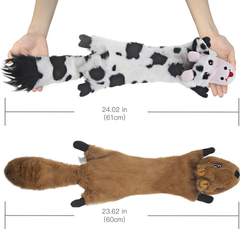 Dog Squeaky Toys 5 Pack – No Stuffing Plush Crinkle Chew Toys for Medium & Large Dogs