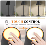 Rechargeable Cordless LED Table Lamp – Dimmable Touch Control Night Light, Portable for Home & Outdoor Use