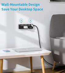 3 Way Extension Lead with Individual Switches – 1.5M Cable, 13A Fused, 3250W, Wall Mountable