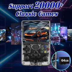 Retro Handheld Console 64GB with 20,000+ Games, 3.5” IPS Screen, Linux System