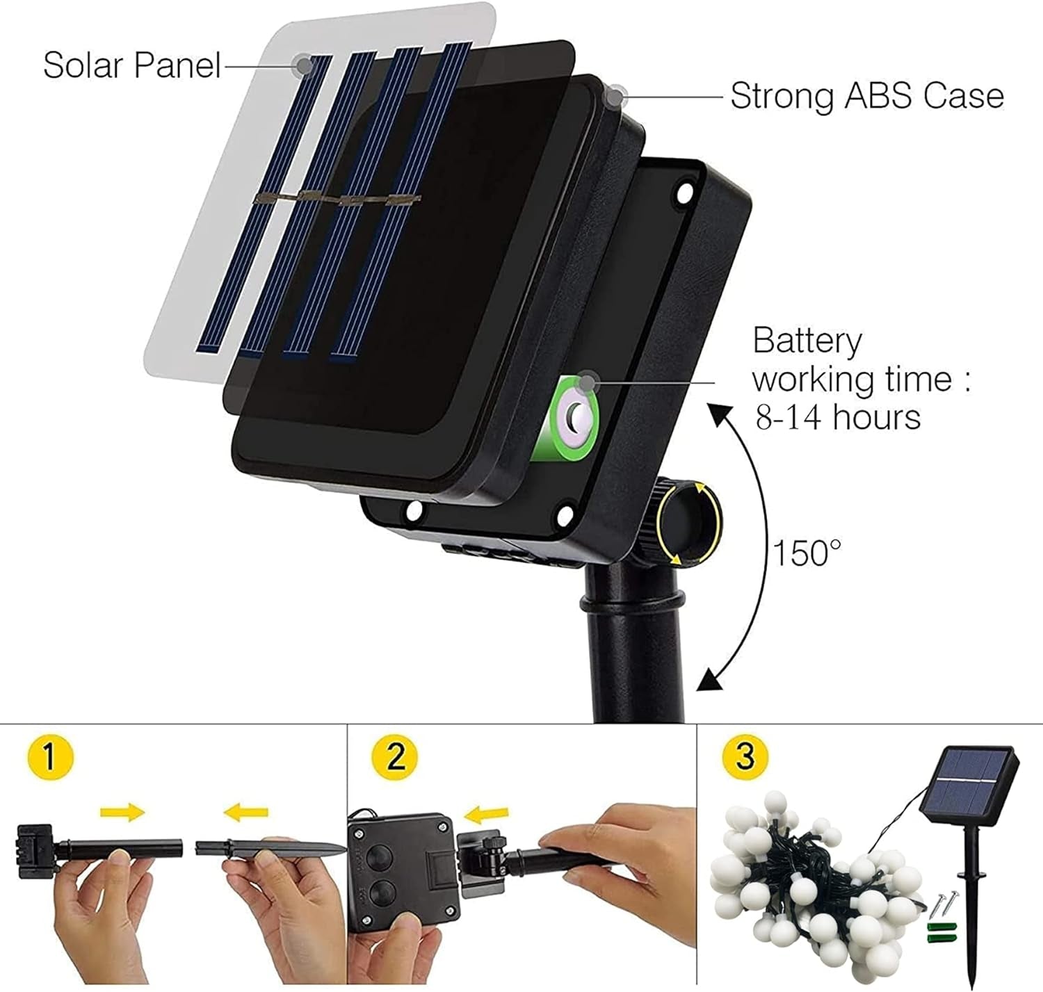 60 LED Solar Fairy Lights