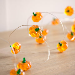 20 LED Pumpkin String Lights with Timer – 2m