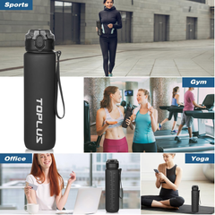 1L Sports Water Bottle – BPA-Free Tritan Plastic Leakproof Drinks Bottle for Gym & Outdoor