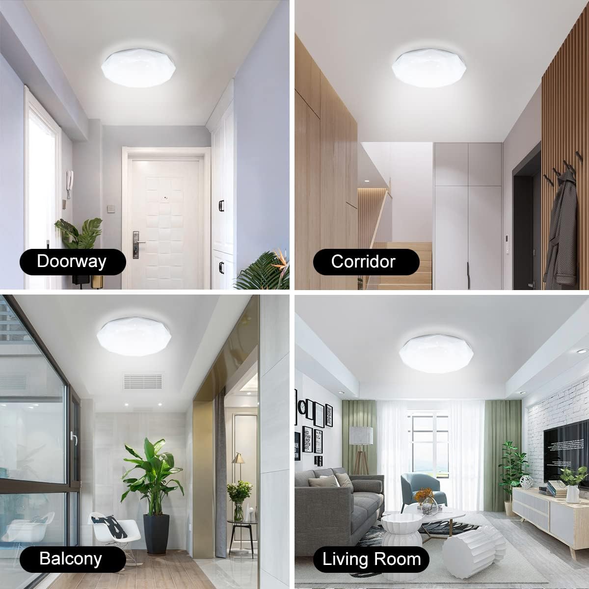Clerance Sale - 18W Diamond Style flush LED Ceiling Light