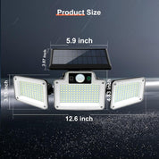 280 LED Solar Motion Light – 3-Head Outdoor Floodlight