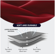 Red Thermal Blackout Curtains 46x90" – Eyelet Insulated Drapes with Tiebacks, 2 Panels