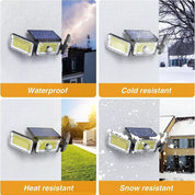 368 LED Solar Motion Sensor Outdoor Wall Light
