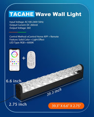 RGBW Dynamic Wave Wall Light with APP & Remote
