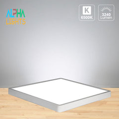 18W LED Ceiling Light 12 inch Square, 6500K Cold Light Super Bright Ceiling Lights