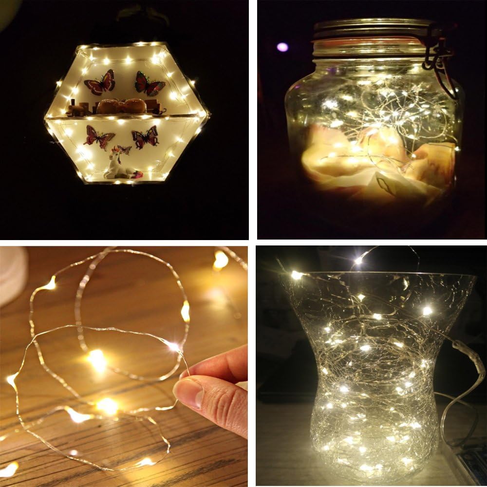 2M Battery Fairy Lights 6 Pack, Warm White Glow