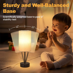 Touch Bedside Lamp with USB Ports & Dimmable Light