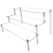 Acrylic 3-Tier Clear Display Riser Stand – Organizer for Figures, Perfume & Desserts
