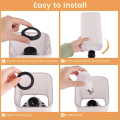 Touch Control Bedside Lamp – 3-Way Dimmable Table Light with Linen Shade & Bulb