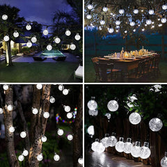 Solar Garden Lights Outdoor - 50 LED 7M/23Ft Waterproof Fairy String Lights for Patio & Yard