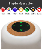 Touch RGB Bedside Lamp with 4 USB Charging Ports
