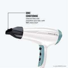 Shine Therapy Ionic Hair Dryer – Frizz-Free Fast Dry Blow Dryer with Diffuser & Nozzle