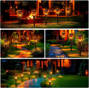 Solar Torch Lights – 6 Pack, Flickering Flame & Steady Modes, Waterproof Outdoor Garden Lights