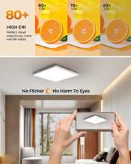 Dimmable LED Ceiling Light 24W with Night Light & Remote
