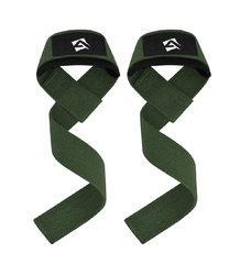 Weight Lifting Straps 60cm – Cotton Gym Wrist Straps with Padded Gel Grip Support