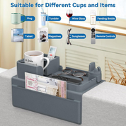Couch Cup Holder Tray – Non-Slip Sofa Armrest Organizer with Cup & Phone Holder