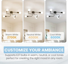 Sputnik Ceiling Light 8-Light Adjustable Modern Flush Mount