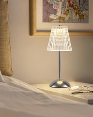 Rechargeable Gold Table Lamp, Touch Dimmable LED Desk Light