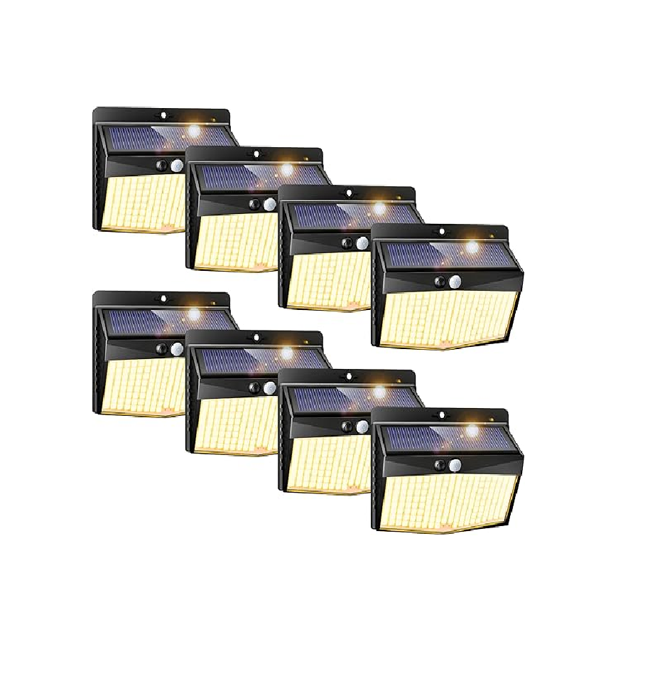 168LED Solar Security Lights – 2 Pack Outdoor Waterproof