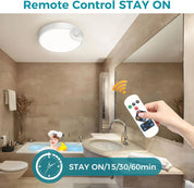 Rechargeable 7.5” Motion Sensor Ceiling Light, Remote