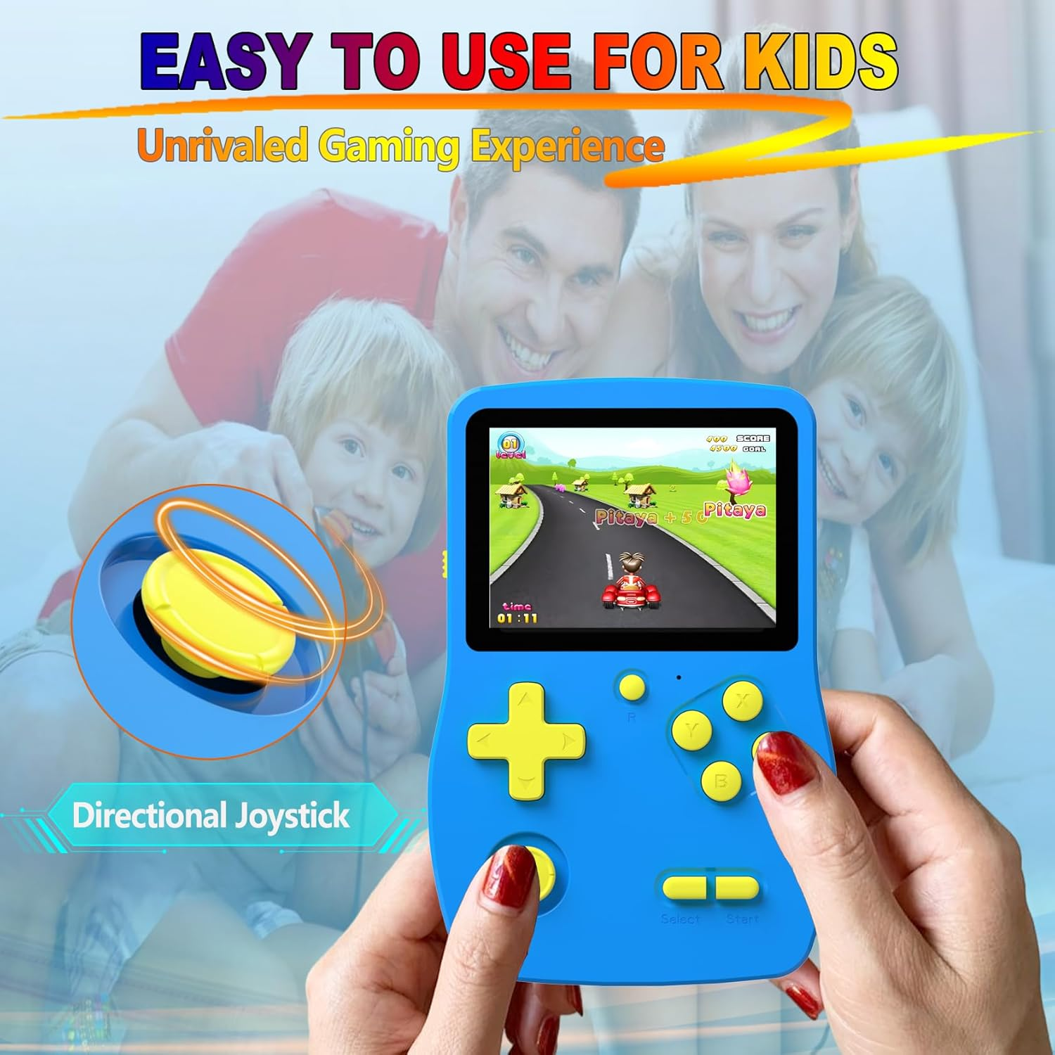 3.0" Handheld Game Console for Kids with 139 Built-in HD Games, Rechargeable