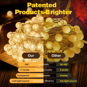 100 LED Globe Fairy Lights 15M – USB/Battery, Remote