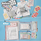 20PCS Zip Lock Document Wallets – Multi-Size Plastic Folders for Office & School