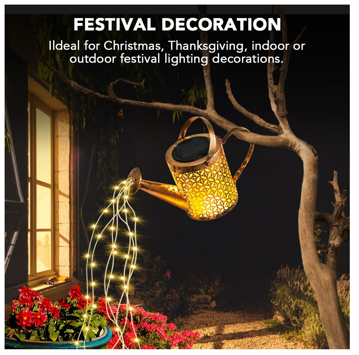 Solar Watering LED Fairy Lights