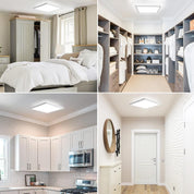18W Square LED Ceiling Light – 1500LM, 5000K Daylight, IP54 Waterproof, Flush Mount Fixture (30cm) for Bathroom, Kitchen, or Bedroom
