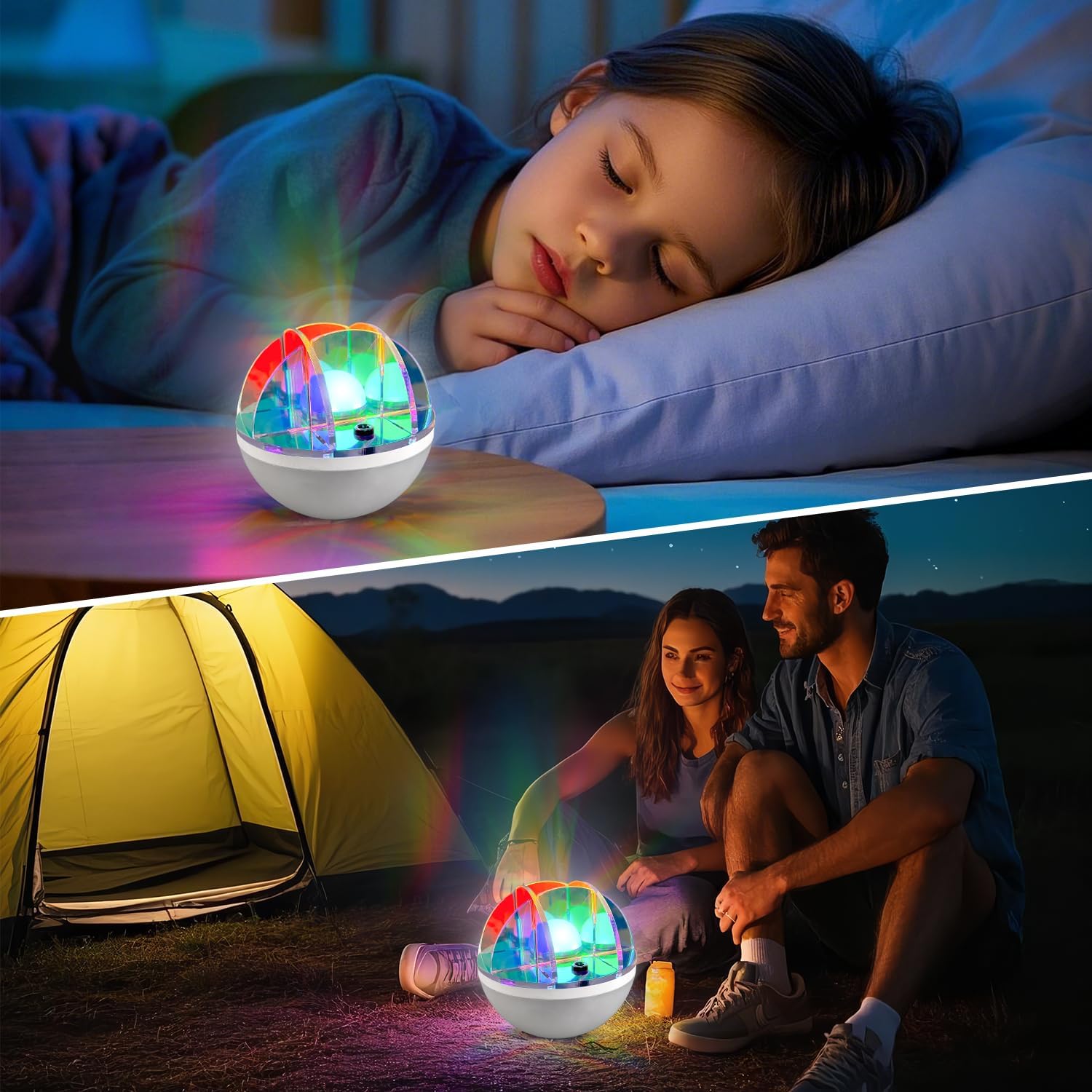 Northern Lights Aurora Projector with Rotating Roly-Poly Design