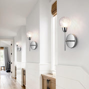 Modern Chrome Wall Lights Set with On/Off Switch