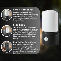 Battery PIR Motion Sensor Wall Light Outdoor IP44
