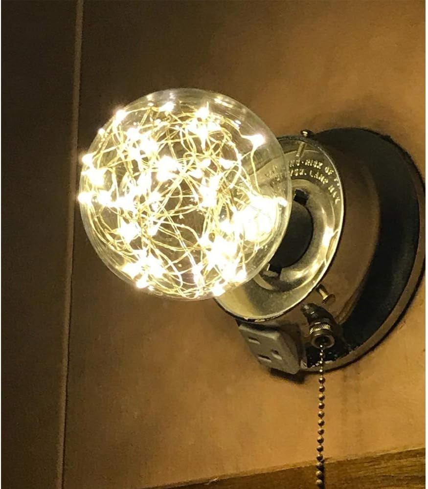 G95 LED Globe Fairy Light Bulb, E27 Edison Decorative Bulb [2 Pack]