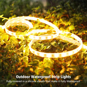 Solar LED Strip Lights – 10M 640 LEDs, Remote Control, Waterproof Outdoor Lighting