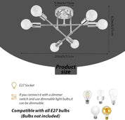 Clerance Sale - Modern Ceiling Light, 6 Lights Chandelier Ceiling Light for Living Room, Bedroom, Kitchen