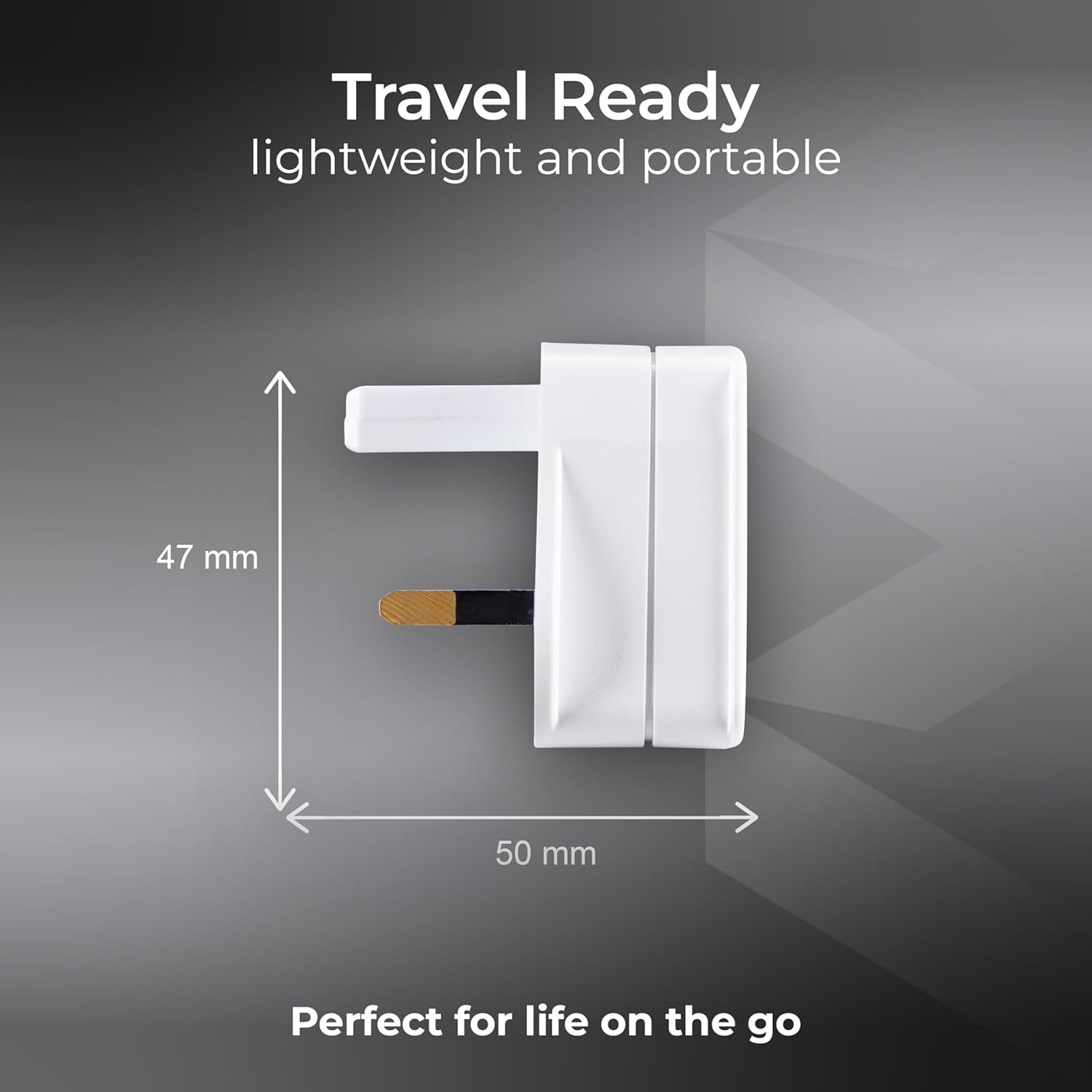 Universal Electric Shaver Adaptor Plug – UK 2 Pin to 3 Pin Converter, White