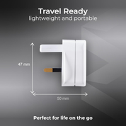 Universal Electric Shaver Adaptor Plug – UK 2 Pin to 3 Pin Converter, White