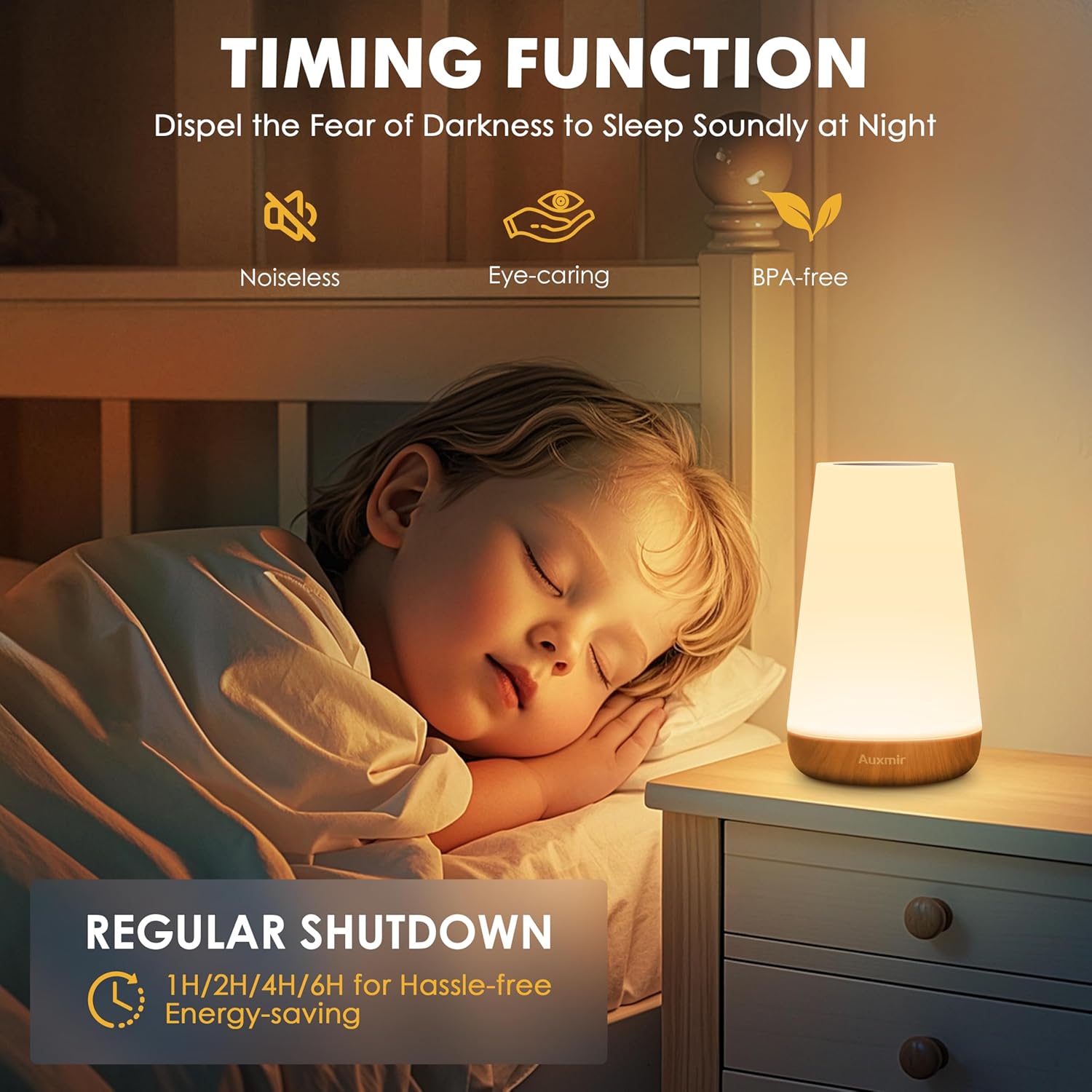 Touch LED Night Light with Remote and RGB Colours