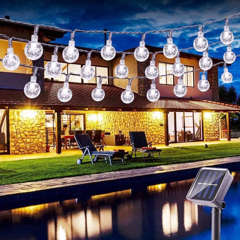 100 LED Solar String Lights – Retro Hanging Fairy Ball Lights for Garden & Outdoor Decor